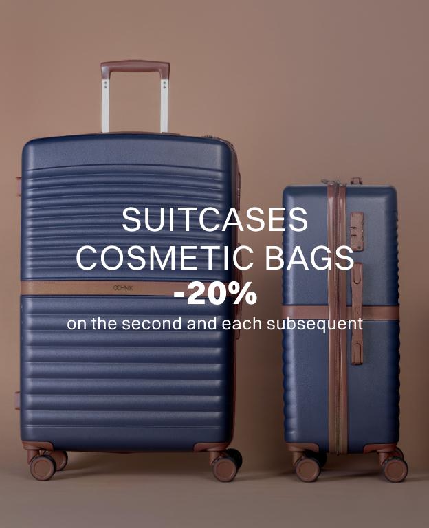 Suitcases and cosmetic bags -20%