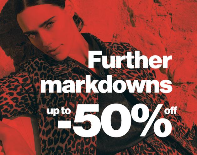 Further markdowns up to -50%