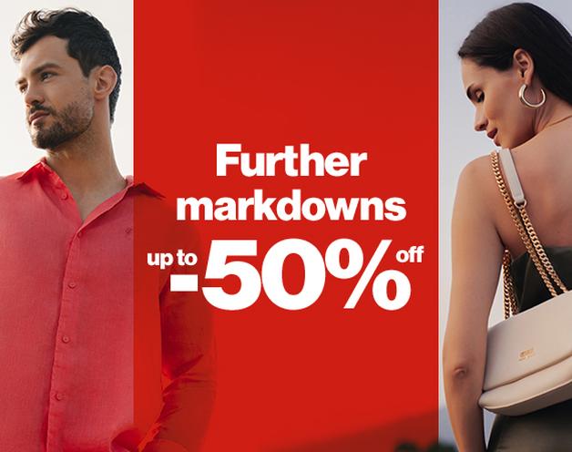 Further markdowns up to -50%