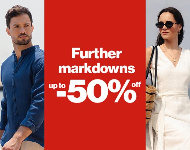 Further markdowns up to -50%
