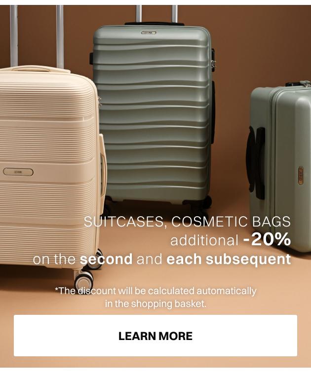 Walizki, kosmetyczki DODATKOWE -20% na DRUGĄ i każdą kolejną