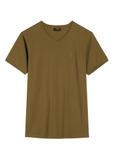 Men's khaki cotton T-shirt TSHMT-0088-8D(W26)