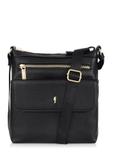 Black women's handbag with pocket TOREC-0773A-99(W24)