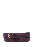 Burgundy women's leather belt PASDS-0344-4D(Z26)