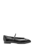 Black leather women's ballerinas BUTYD-1205-97(Z25)