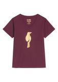 Burgundy women's t-shirt TSHDT-0149-4D(Z26)