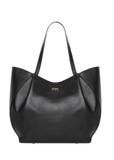 Women's leather black shopper bag TORES-1358-99(Z26)