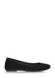 Women's black velour ballerinas BUTYD-0713A-99(W23)