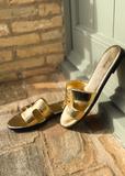 Gold women's flip-flops BUTYD-0725C-28(W25)