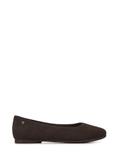 Women's suede ballet flats in brown BUTYD-1247-1I(W26)