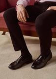 Black leather men's loafers BUTYM-0482-99(W26)