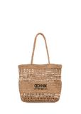 Beige straw women's shopper bag TOREC-0924-1E(W26)