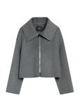 Short women's coat in gray PLADT-0066-91(Z25)