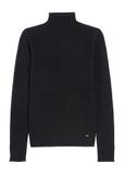 Black women's wool-blend sweater SWEDT-0241-99(Z25)