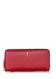 Red leather women's belt wallet PORES-0892-40(Z23)