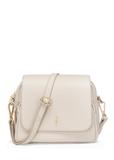 Cream leather women's messenger bag TORES-0958C-12(W25)