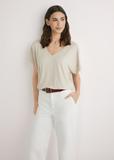 Light beige women's blouse BLUDT-0202-1A(W26)