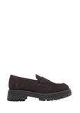 Dark brown suede women's moccasins BUTYD-1187-1I(Z26)