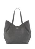 Women's suede graphite shopper bag TORES-1358-9D(Z26)