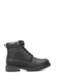 Black leather lace-up men's ankle boots BUTYM-0514-99(Z25)
