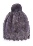 Women's grey fur cap CZADF-0034-94(Z26)