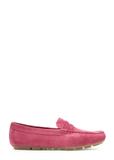 Women's leather moccasins in fuchsia color BUTYD-1262-5E(W26)