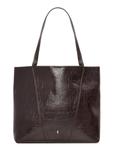Burgundy croco women's shopper bag TOREC-1304-4D(Z26)
