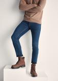 Brown leather lace-up men's ankle boots BUTYM-0514-89(Z25)