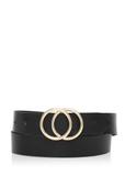 Black women's leather belt PASDS-0172D-98(Z24)