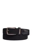 Black braided men's belt PASMT-0004-99(Z26)