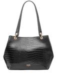 Large black croco women's handbag TOREC-1056-97(Z25)