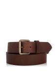 Brown leather men's belt PASMS-0164A-89(W23)