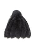 Women's grey fur cap CZADF-0034-94(Z24)