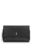 Large black leather women's wallet PORES-0801P-99(Z24)