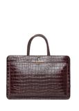 Burgundy croco leather laptop bag TORES-1321-4D(Z26)