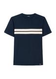 Navy blue cotton men's t-shirt TSHMT-0129-68(Z25)