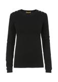 Black women's blouse with rhinestones LSLDT-0039-99(W24)