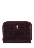 Burgundy croco women's wallet PORES-0888B-4D(Z26)