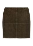 Brown suede skirt SPCDS-0034-2880(Z25)