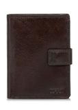 Leather clasp brown men's wallet PORMS-0605-89(W24)