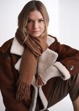 Wool caramel scarf for women SZADT-0092-24(Z23)