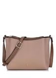 Small beige imitation leather handbag TOREC-0914-81(W24)