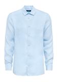 Blue linen men's shirt KOSMT-0321-60(W25)