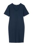 Navy blue cotton dress SUKDT-0185A-7E(W26)