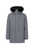 Grey men's hooded jacket KURMT-0320-91(Z23)