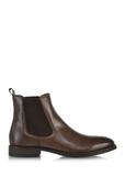Brown leather ankle boots for men BUTYM-0463-1H(Z26)