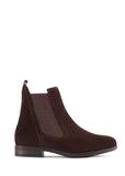 Women's suede ankle boots in brown color BUTYD-1009-1I(Z26)