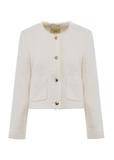 Cream short women's jacket ZAKDT-0041-12(W25)