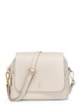 Cream leather women's messenger bag TORES-0958E-0B(W26)