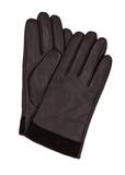 Men's brown leather gloves REKMS-0090-1I(Z26)!